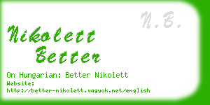nikolett better business card